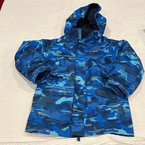 Lands' End Kids Grow-along Cobalt Camo Jacket